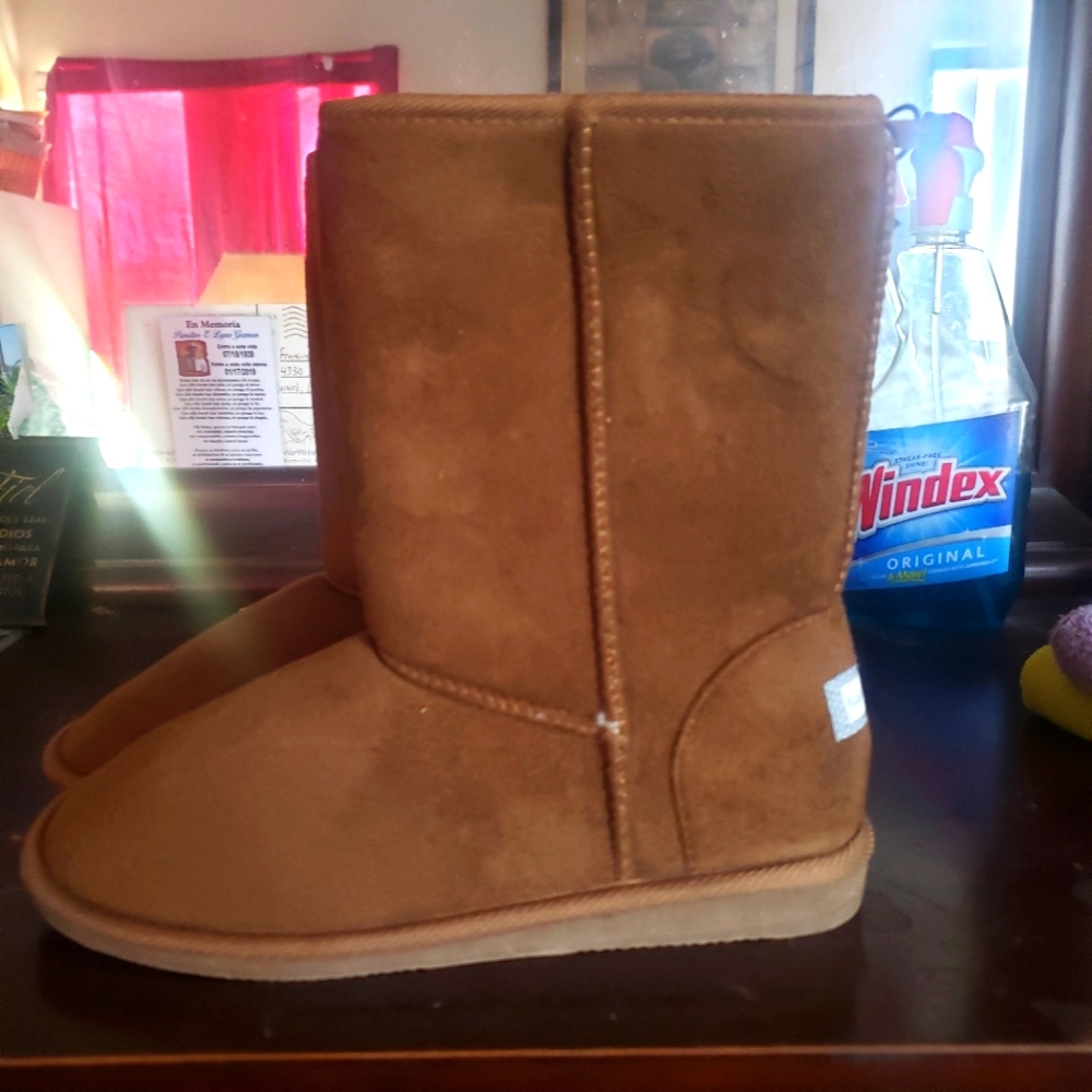 KushyShoo Womens Boots Fully Fur Lined Booties Bei